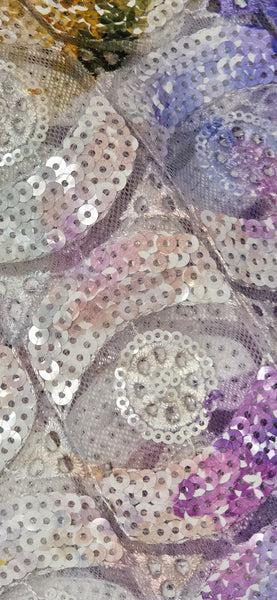 Ocassion Lace: Multi-Colour Sequinned Net Lace