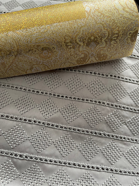 Men Asoebi - Grey Atiku Fabric