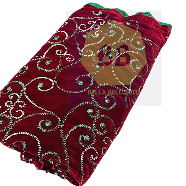 Sequinned Italian Velvet by Aldo Bianchi